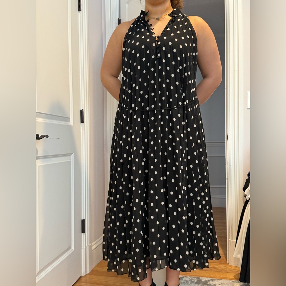Black Polka Dot Maxi Dress